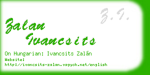 zalan ivancsits business card
